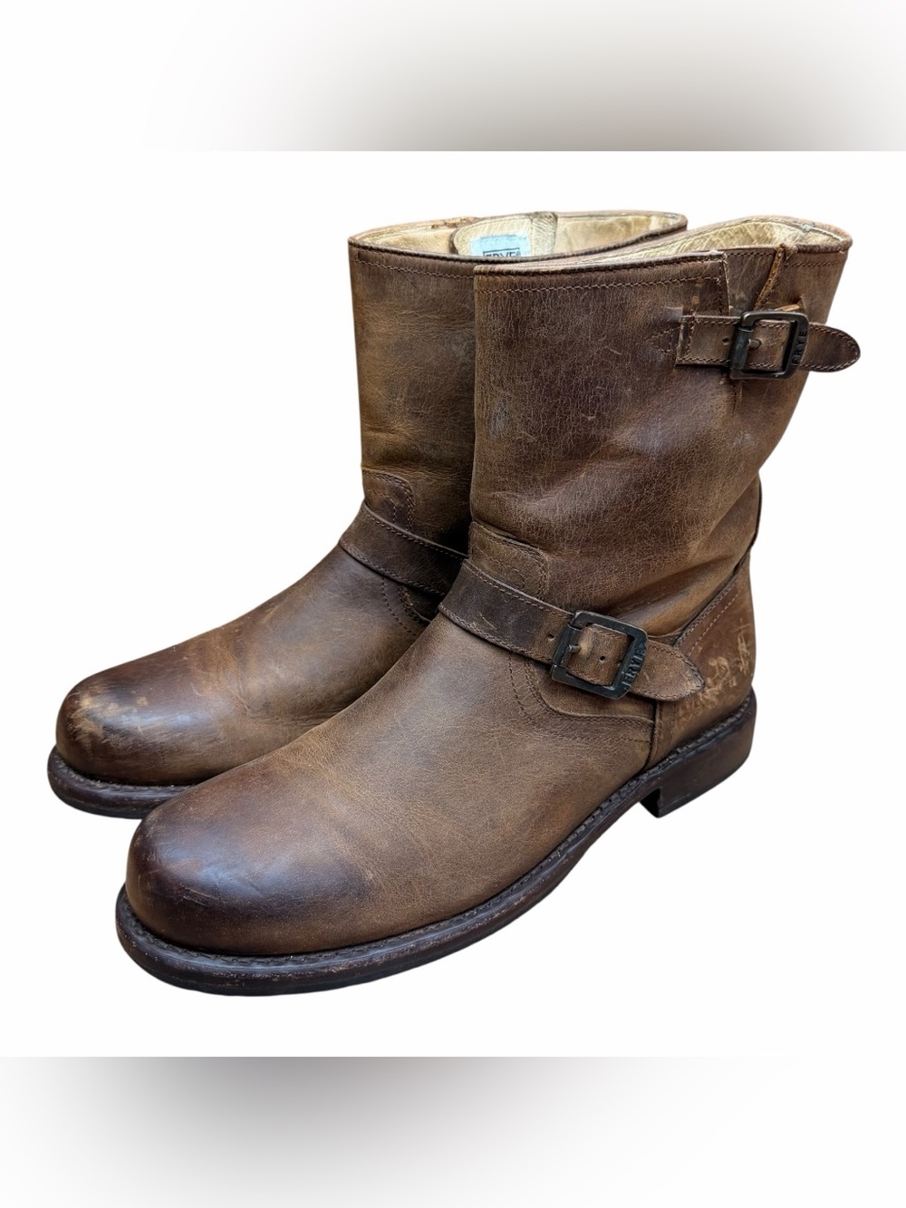 Frye Men's size 12D Brown Leather Engineer Boots